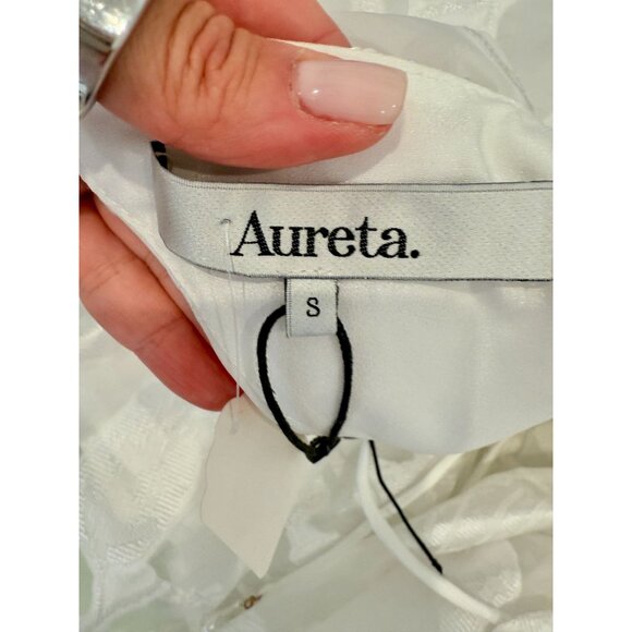 Aureta by Anthropologie White Puff Sleeve Mini Dress NWT - Size S - Picture 4 of 6